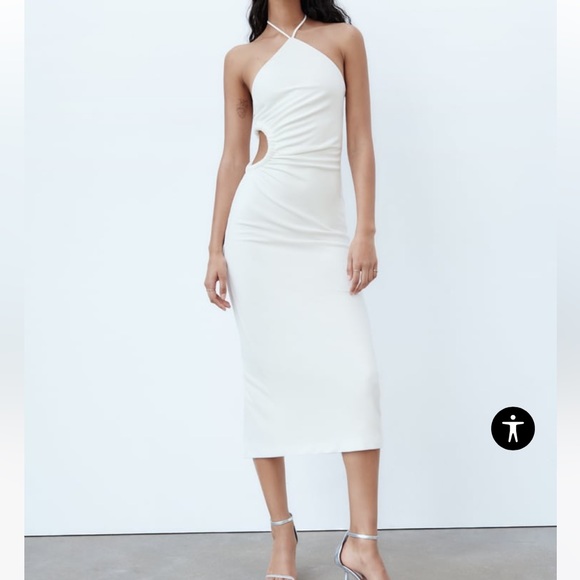 SPEECHLESS Women's Side Split Halter Dress With Cutout & Jeweled Waist - Junior's Party Dress